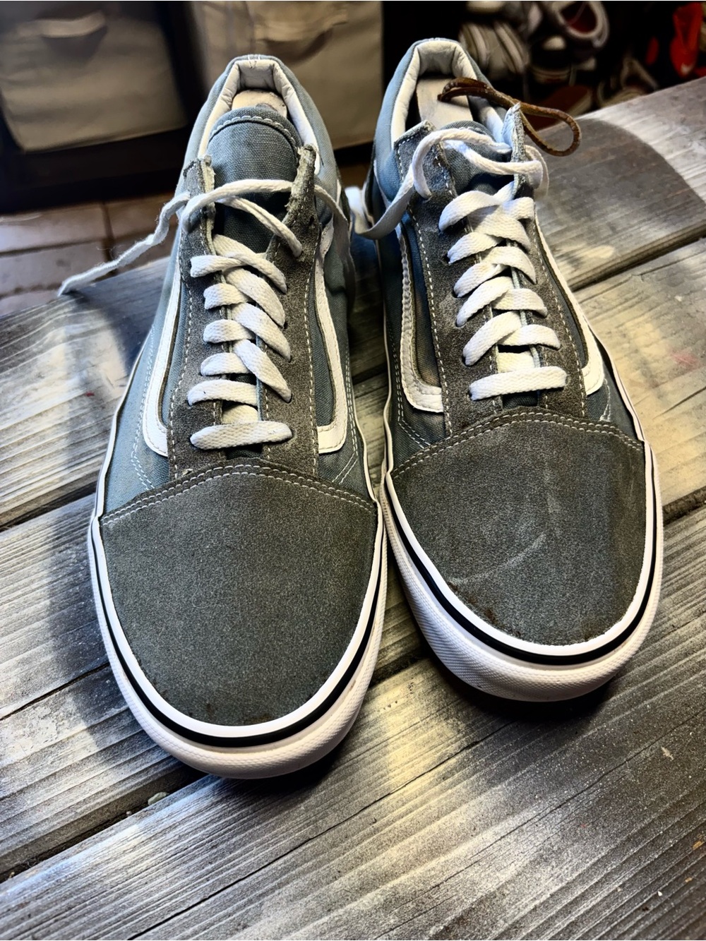 Vans Old Skool gray & black sneakers #skateboarding #oldskool size 12